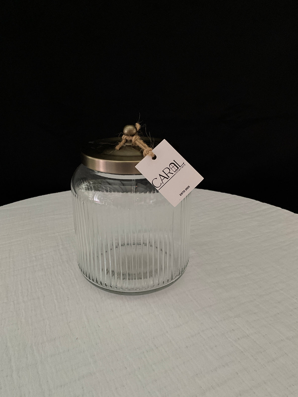 Recipiente de vidrio mediano