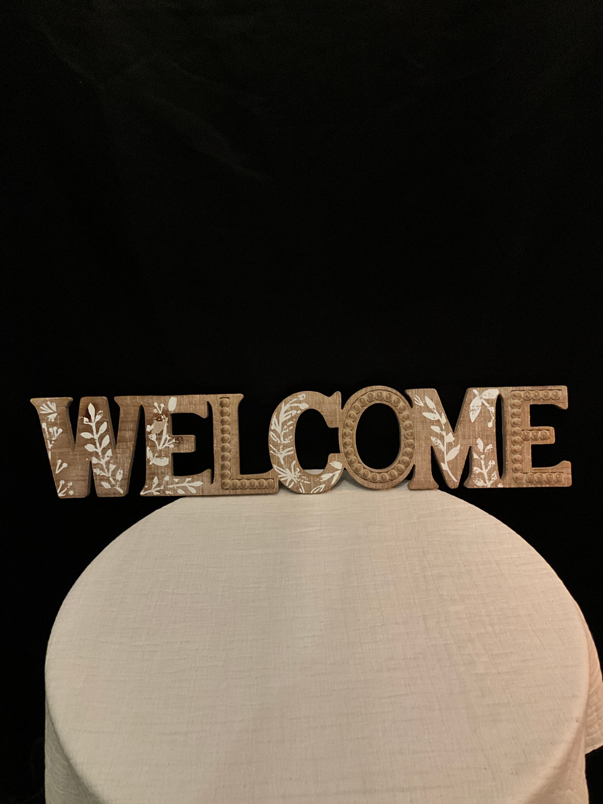 Rótulo pared bienvenido