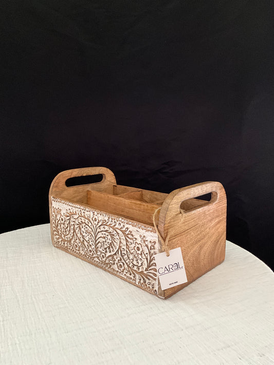 Base de madera con división