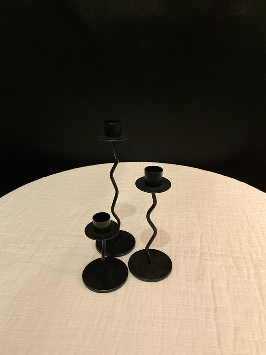 Porta vela negro