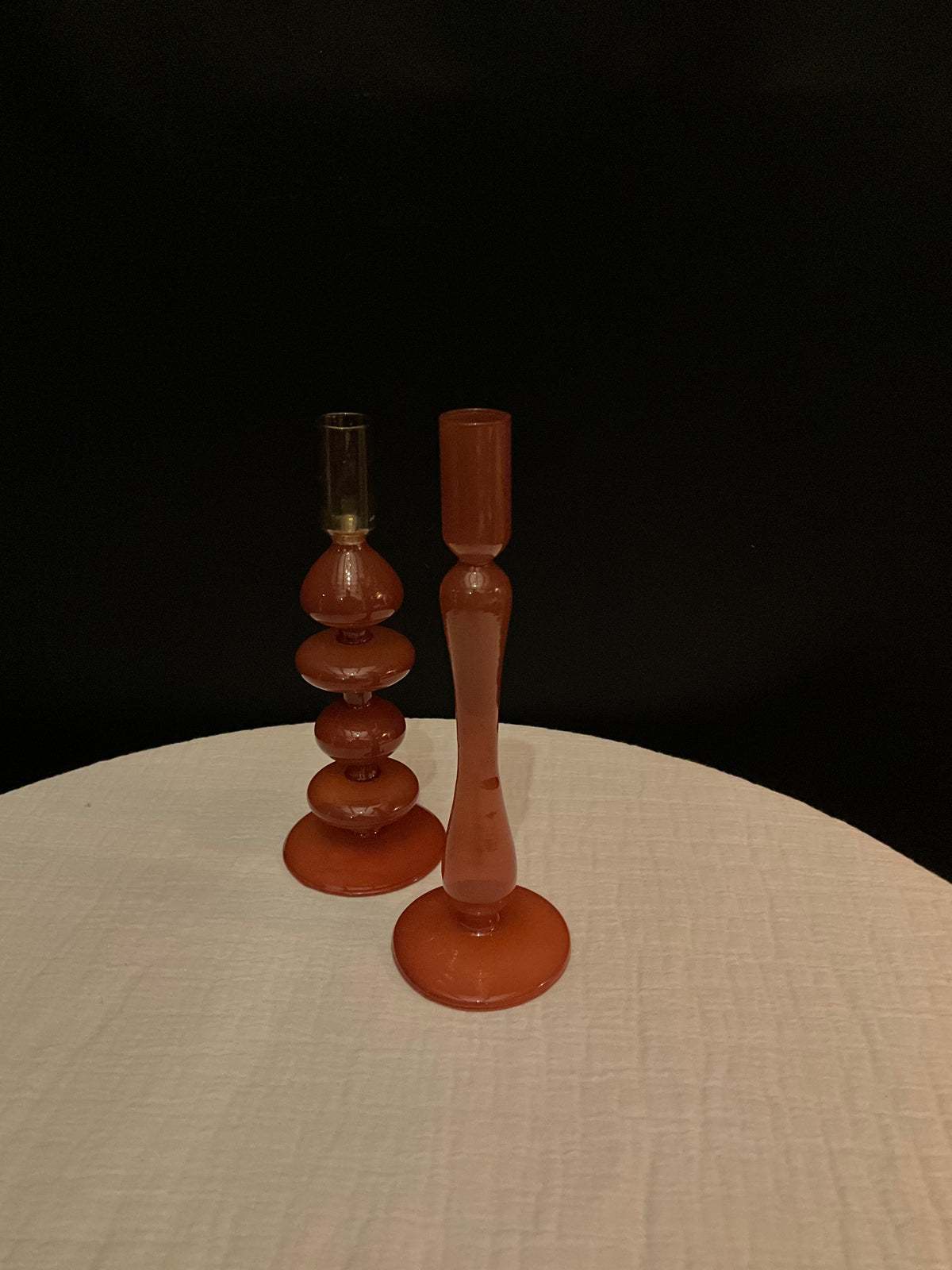 Porta vela naranja